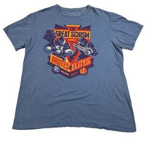 Halo The Great Schism Brutes Vs Elites T-Shirt Blue Men's Large Loot Gaming
